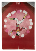 CIRCUS: Two Polish circus posters created by artists of the Polish School of Posters. One poster from 1965 depicts a lion balancing circus performers, by Tadeusz Jodlowski (1925 - 2015). The second poster, from 1968, depicts a balancing acrobat with the t - 2