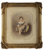 ARTIST UNKNOWN, (portrait of a child), watercolour, 23 x 19cm, 40 x 36cm overall. - 2