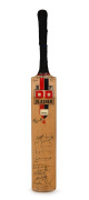An RP DD Slasher cricket bat, signed by the Indian team that won the 1983 Cricket World Cup in England.