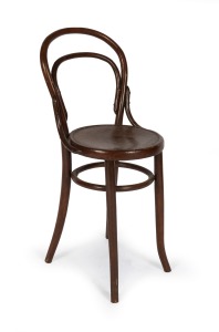 [BENDIGO INTEREST] antique bentwood counter chair from the BEEHIVE STORE in Bendigo, 19th century, 88cm high overall.