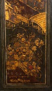 An Antique English chinoiserie longcase clock with oriental and gilt decorated case on green ground, 12 inch brass dial with applied maker's plaque "THOs. Moore, Melford" with date aperture and subsidiary seconds, eight day time and bell striking movement - 4