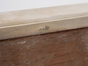 An antique Chinese export silver cigarette table box with cedar lining, 19th/20th century, marks rubbed, 19cm wide, 496 grams total (including lining). - 3