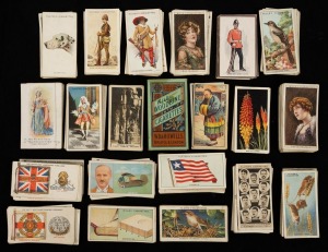 CIGARETTE CARDS: An assorted group lot of Players and Wills, themes include military, sporting, starlets, flags, historical costume etc., (qty). Inspection will reward.
