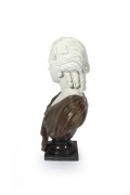 An impressive Italian carved Carrara and variegated marble bust of a lady on pontil base in the antique style, 20th century, (heavy!), 76cm high. - 3