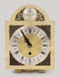 A reproduction A-frame chain fusee clock movement with passing strike, 20th century, 26cm high.