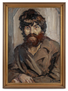 J&Oacute;ZEF MITLER (Poland, Israel, 1895-1981), (portrait of a man), oil on board, signed lower right "J. Mitler", 66 x 46cm, 74 x 54cm overall.