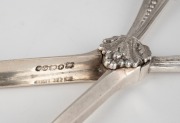 A pair of antique English sterling silver grape scissors by Martin, Hall & Co. of Sheffield, circa 1888, ​​​​​​​18.5cm long, 130 grams. - 2