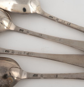 A set of four George III Scottish provincial sterling silver Old English Rat Tail pattern tablespoons, most likely by Alexander Grant of Aberdeen, circa 1825, 21cm long, 265 grams total. - 3