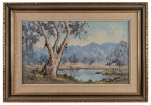 Two landscape oil paintings, one signed "Norma Kett" and the other signed "Day", the Norma Kett work 29 x 50cm, 46 x 66cm overall.