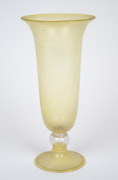 VITTORIO ZECCHIN (1878-1947) citrine Murano glass vase, for S.M. VENINI CAPPELLIN & Co., circa 1920s, 24cm high. - 2