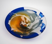G&Ouml;RAN & ANN W&Auml;RFF "Unik" Swedish art glass bowl for KOSTA, engraved "Kosta, W&auml;rff, Unik, 1971/10" with additional engraved details, 10cm high, 48cm diameter. - 2