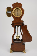 An attractive antique French miniature longcase timepiece in mahogany case with Rococo ormolu mounts, segmented enamel dial with Roman numerals, minute track and eight day spring driven movement, circa 1890. 49cm high. - 2