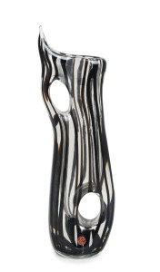 ANZOLO FUGA (1914-1998) Bands Murano glass vase with double forato to the body, for VETRERIA A.V.E.M., circa 1960, bearing original foil label "A.V.E.M., Made in Italy, Murano", 47cm high.