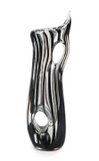 ANZOLO FUGA (1914-1998) Bands Murano glass vase with double forato to the body, for VETRERIA A.V.E.M., circa 1960, bearing original foil label "A.V.E.M., Made in Italy, Murano", 47cm high. - 2