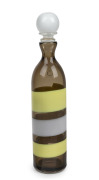 FULVIO BIANCONI (1915-1996) Fasce Orizzontali Murano glass bottle with stopper, for VENINI, circa 1991, inscribed "Venini, '91", 40cm high.