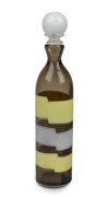 FULVIO BIANCONI (1915-1996) Fasce Orizzontali Murano glass bottle with stopper, for VENINI, circa 1991, inscribed "Venini, '91", 40cm high. - 2