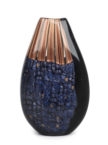 VITTORIO FERRO (1932 - ) Murano glass vase with aventurine cane decoration over murrine cellular pattern, manufactured by F'lli Pagnin, circa 1990, engraved "F'lli Pagnin, Vittorio Ferro", also signed in the white murrine with the initials "V. F.", 31.5cm high.