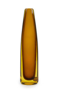 FLAVIO POLI (1900-1984) Valve series tall amber sommerso glass vase, for SEGUSO VETRI D'ARTE, circa 1956, bearing original foil label "Seguso Vetri D'arte Murano", 32cm high. - 2