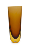 FLAVIO POLI (1900-1984) Valve series amber sommerso glass vase, for SEGUSO VETRI D'ARTE, circa 1956, bearing remains of original label, 30cm high.
