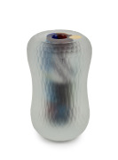 DINO MARTENS (1894-1970) Vase Gomitolo heavy sommerso Murano glass vase with multi-coloured inner decoration and finished with wheel carving, made for VETRERIA AURELIANO TOSO, circa 1954, model No. 5628, bearing original foil label "Vetreria Aureliano Tos