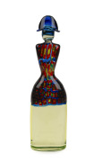 ANTONIO DA ROS (1936-2012), female figure statuette with internal murrines in uranium glass, for VETRERIA CENEDESE, circa 1960, 30cm high. - 2
