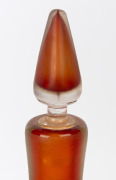 PAOLO VENINI (1895-1959) Inciso orange sommerso glass bottle with stopper, for VETRERIA VENINI, circa 1956, acid etched three line signature to base "Venini, Murano, Italia", 36cm high. - 3