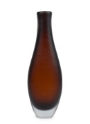 PAOLO VENINI (1895-1959) Inciso dark amber sommerso glass vase, for VETRERIA VENINI, circa 1956, acid etched three line signature to base "Venini, Murano, Italia", 42cm high.