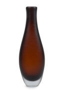 PAOLO VENINI (1895-1959) Inciso dark amber sommerso glass vase, for VETRERIA VENINI, circa 1956, acid etched three line signature to base "Venini, Murano, Italia", 42cm high. - 2