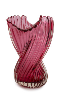 ARCHIMEDE SEGUSO (1909-1999) Ritorto ruby Murano glass vase, for VETRERIA ARTISTICA ARCHIMEDE SEGUSO, circa 1955, 28cm high.