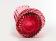 ARCHIMEDE SEGUSO (1909-1999) Ritorto ruby Murano glass vase, for VETRERIA ARTISTICA ARCHIMEDE SEGUSO, circa 1955, 28cm high. - 2