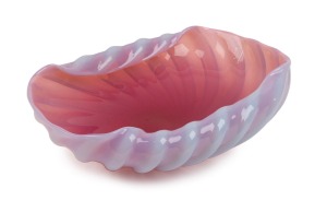 ARCHIMEDE SEGUSO (1909-1999) large opaline Murano glass bowl, for VETRERIA ARCHIMEDE SEGUSO, circa 1945, 8cm high, 38cm wide, 27cm deep.
