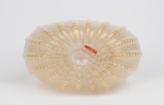 ERCOLE BAROVIER (1889-1974) "Zebrato" (Zebra Series) monumental Murano glass vase of ovoid form, delicately adorned with ribbed decoration, gold foil inclusions interspersed with white horizontal spiralling decoration, for VETRERIA BAROVIER & TOSO, circa - 3