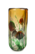 ALFREDO BARBINI (1912-2007) rare sommerso aquarium glass vase adorned with four fish in seaweed decoration, for VETRERIA CENEDESE, circa 1949, 35cm high.