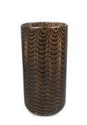 ERCOLE BAROVIER (1889-1974) "Graffito Amaranto" cylindrical Murano glass vase, for VETRERIA BAROVIER & TOSO, circa 1969, engraved "Barovier & Toso, Murano", 33cm high. - 2