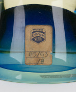 ANTONIO DA ROS (1936-2012) "Gallina" Murano sculpture in uranium glass with blue sommerso, for CENEDESE, circa 1963, bearing original paper label "Murano Cenedese Vetri", 39cm high. - 3