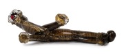 ALFREDO BARBINI (1912-2007) Murano glass angry tiger statue, for VETRERIA ALFREDO BARBINI, circa 1960, bearing retailer's label "Venetian, Made by Alfredo Barbini, R. Weil Ceramics & Glass, Murano, Italy", 17cm high, 37cm long. - 4