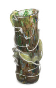 ANGELO RINALDI (1945 - ) tall cylindrical Murano art glass vase with millefiori inclusions, coil additions to the exterior and applied decoration, for SALVIATI, circa 1960-1969, an impressive 52cm high.