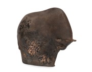 ALFREDO BARBINI (1912-2007) Murano glass buffalo sculpture in Scavo finish, for VETRERIA ALFREDO BARBINI, circa 1960, bearing remains of original paper label "Pauly & Co., 75675", 22cm high, 23cm long. - 2