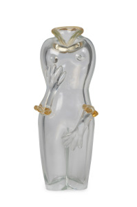 FULVIO BIANCONI (1915-1996) "Figura Femminile" Murano glass figural vase, for SEGUSO VETRI D'ARTE, circa 1978, engraved "F. Bianconi, '78", 33cm high.