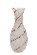 DINO MARTENS (1894-1970) "Mezza Filigrana" bianco oro Murano glass vase, Model No. 3070, for VETRERIA AURELIANO TOSO, circa 1950s, 34cm high.