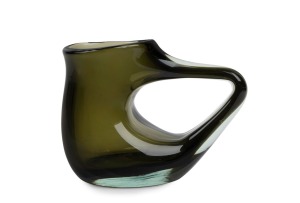 GIORGIO FERRO (1931-2012) ansa volante Murano glass vase, for A.V.E.M., circa 1960s, 12cm high, 16.5cm wide.