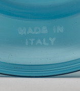 A blue Murano glass vase and goblet, circa 1930, (2 items), both with acid etched marks "Made in Italy", 20.5cm and 15cm high. - 2
