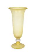 VITTORIO ZECCHIN (1878-1947) citrine Murano glass vase, for S.M. VENINI CAPPELLIN & Co., circa 1920s, 24cm high.