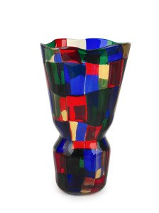 FULVIO BIANCONI (1915-1996) Pezzato Murano glass vase for VENINI, circa 1991, engraved "Venini '91 Fulvio Bianconi", 23cm high.