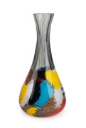 DINO MARTENS (1894-1970) Oriente Murano glass vase with unusual linear reticello canes, for VETRERIA AURELIANO TOSO, circa 1954, bearing original foil label "Vetreria, Aureliano Toso, Murano", 35cm high. - 2