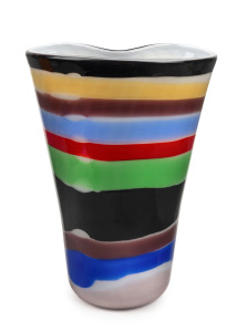 FULVIO BIANCONI (1915-1996) Fasce Orizzontali Murano glass vase, for I.V.R. MAZZEGA, circa 1955, 28.5cm high.