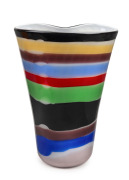 FULVIO BIANCONI (1915-1996) Fasce Orizzontali Murano glass vase, for I.V.R. MAZZEGA, circa 1955, 28.5cm high.