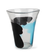 FULVIO BIANCONI (1915-1996) Con Macchie Murano glass vase, hand-blown internally decorated with irregular fields of aquamarine and amethyst stains on clear glass body, made for VENINI, circa 1950, model 4325, three line acid etched signature to base "Veni