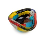 DINO MARTENS (1894-1970) Oriente triangular Murano glass bowl, for VETRERIA AURELIANO TOSO, circa 1954, 6cm high, 15.5cm wide.