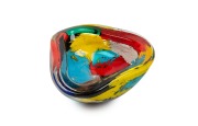 DINO MARTENS (1894-1970) Oriente triangular Murano glass bowl, for VETRERIA AURELIANO TOSO, circa 1954, 6cm high, 15.5cm wide. - 2